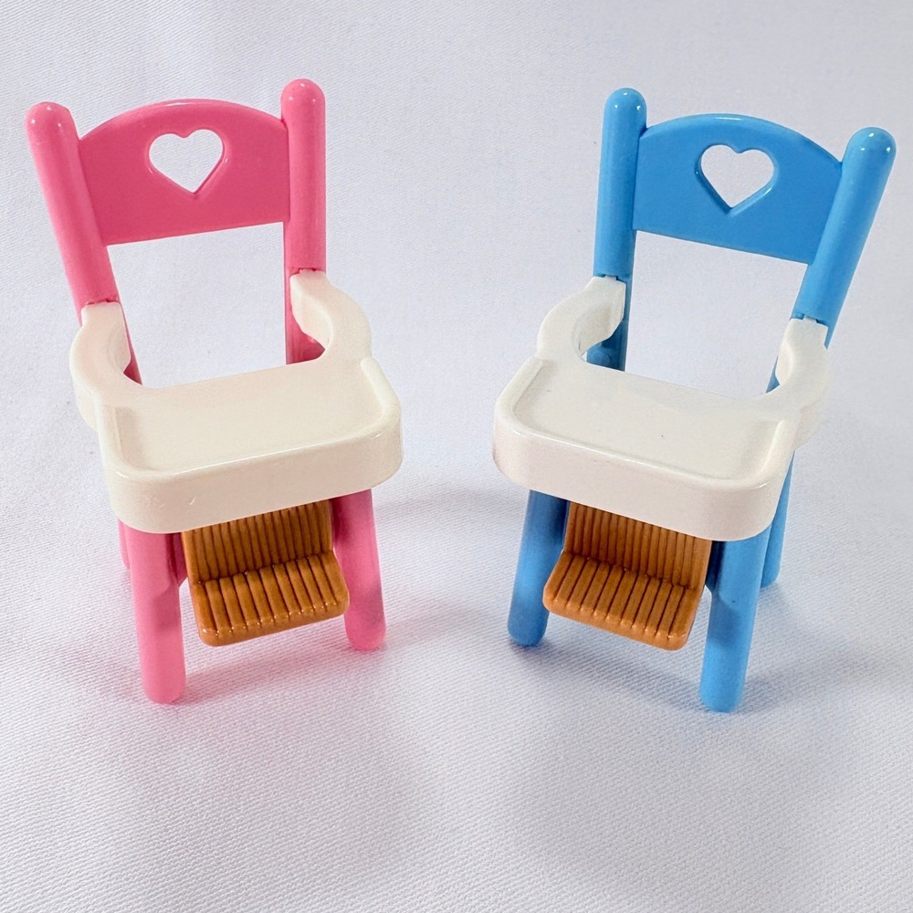 Vintage 1993 Fisher Price Loving Family Dollhouse High Chairs Replacements